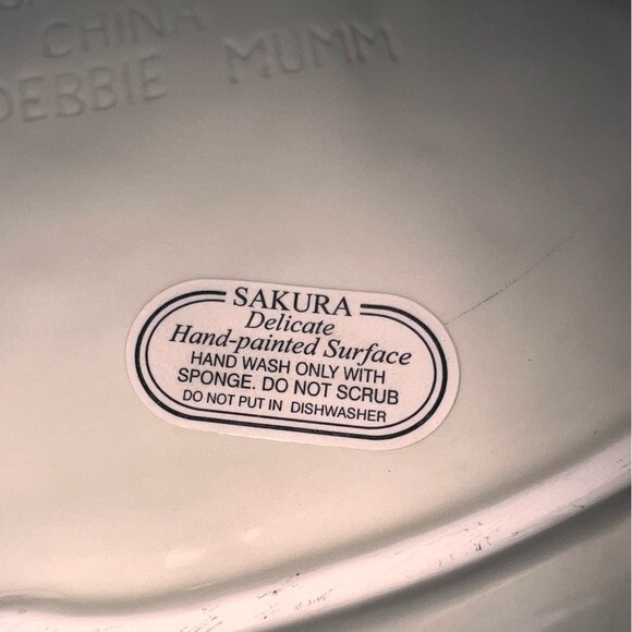 Sakura China Debbie Mumm Watering Can Platter Sun Green Spring Summer - Picture 6 of 8